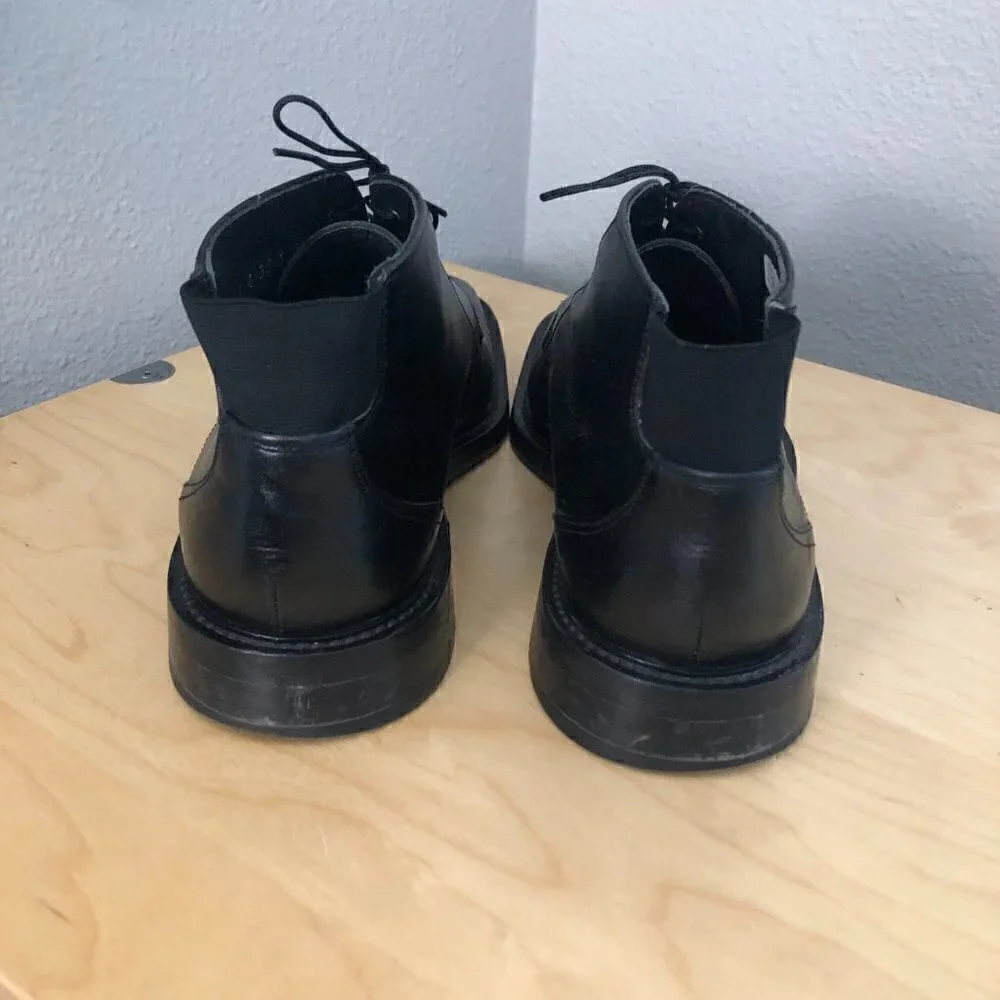 LLOYD Olon Leather Chukka Boot EUR 42.5 Black Square Toe Made in Germany